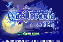 Castlevania - Byakuya no Concerto Title Screen